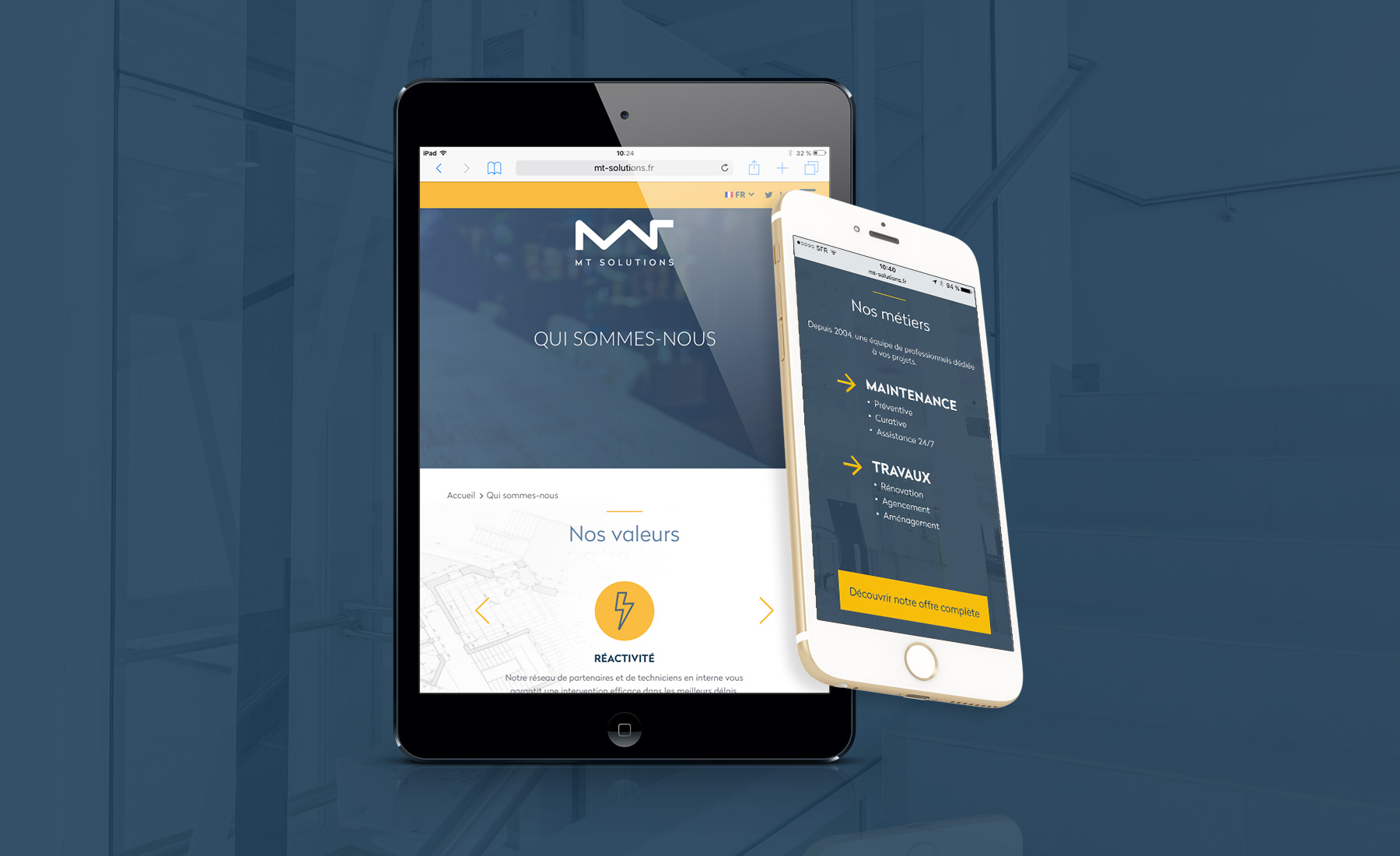 MT Solutions - Création Site web par Sharing - agence de communication à Paris
