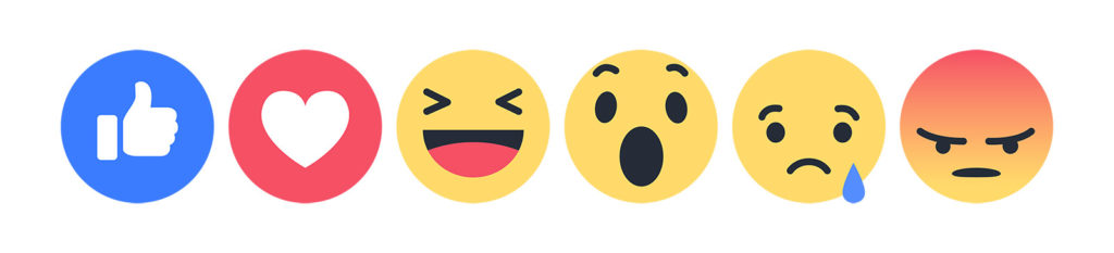 facebook reaction icons emoji sharing